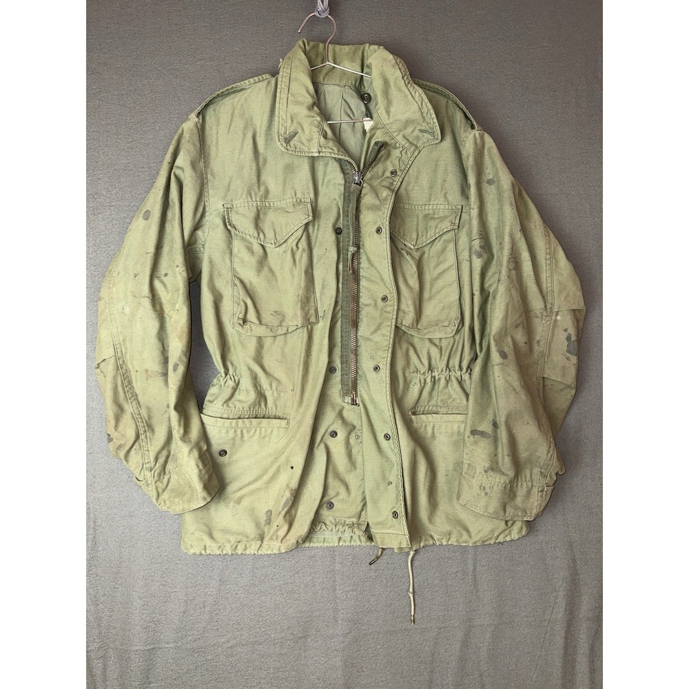 Vintage 70s US Army M-65 Field Jacket John Ownbey Co Inc Mens Medium Regular - Picture 2 of 9